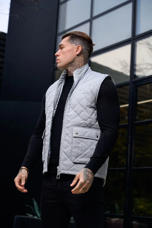 FS Grey Padded Gilet With Front Pockets  - FSN211 (PRE ORDER 14TH DECEMBER)  Lumberjack