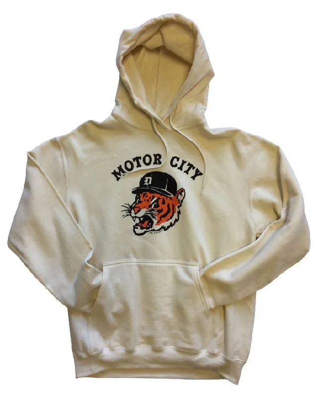 Ink Detroit Motor City Kitty Hoodie - Bone Masculine Men's Thick