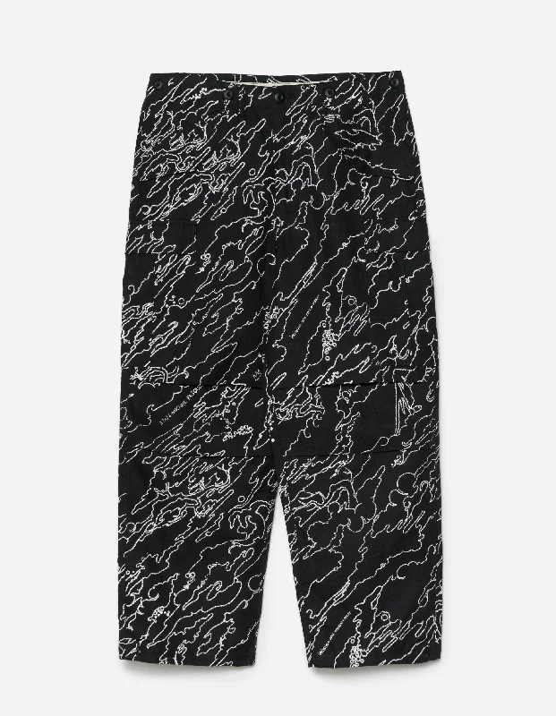 5136 Maha Basquiat M65 Cargo Pants Black Modern Men's 