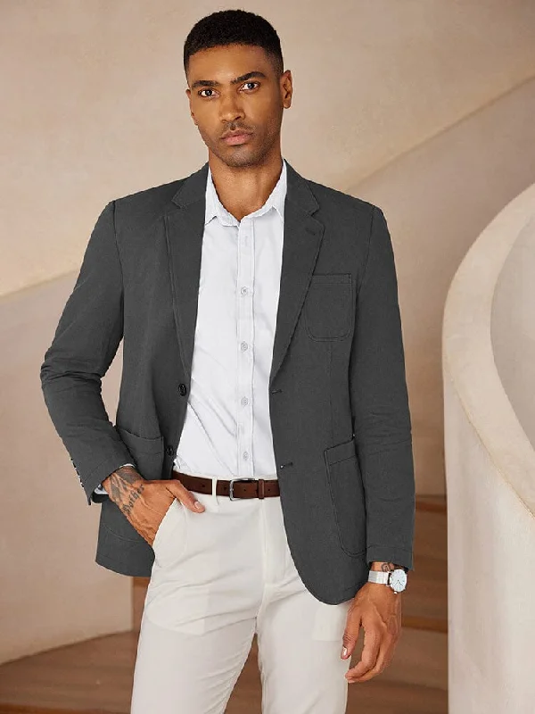 Casual Cotton Blazer Jacket (US Only) Confident Men's High