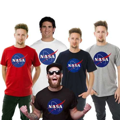 Nasa Men T-shirts - Big And Tall Sizes Sleek Men's Metallic