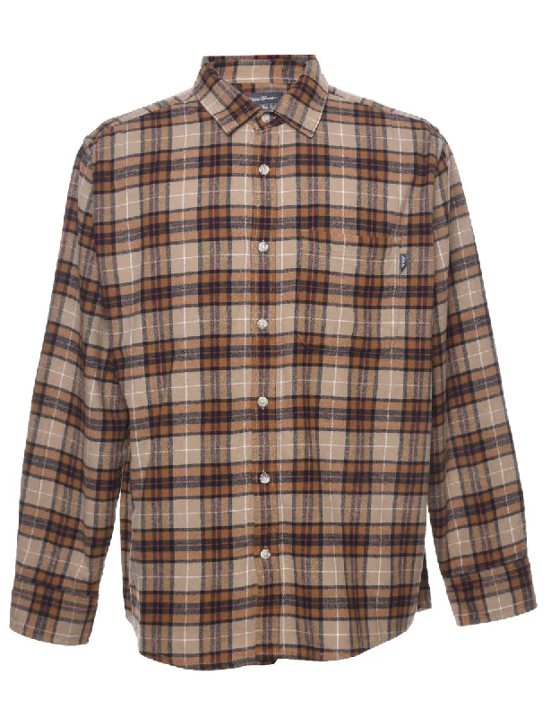 Eddie Bauer Checked Shirt - L Business