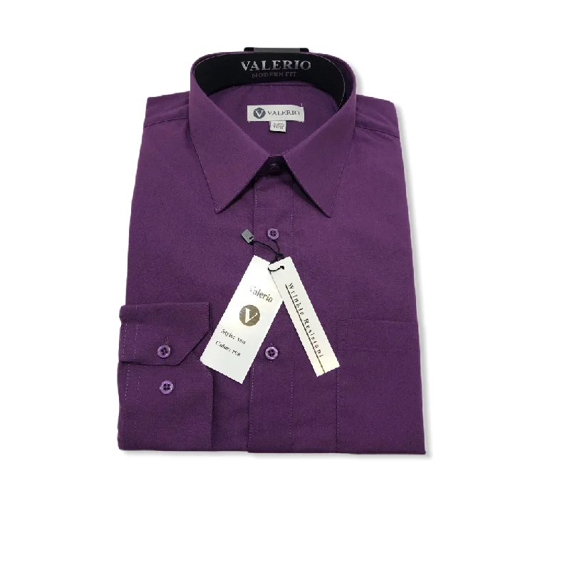 Valerio Purple Dress Shirt (NEW) Unique Men's Upcycled