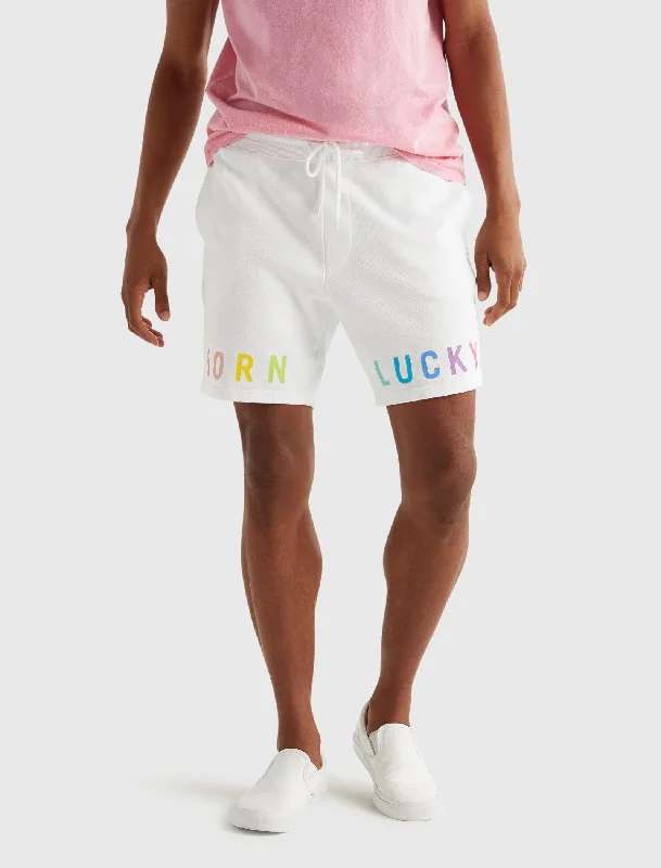 Lucky Brand Mens Pride Born Lucky Gender Neutral Short Refined Men's Velvet