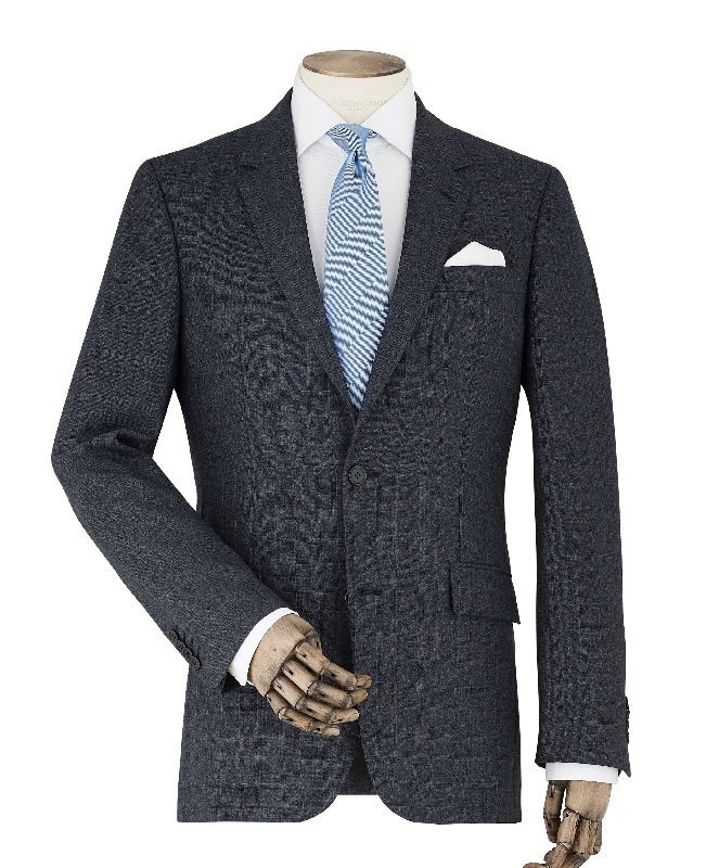 Grey Check Wool-Blend Tailored Suit Jacket Artistic Men's Avant