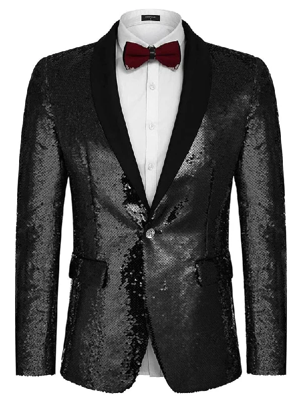 Shiny Sequin Blazer Tuxedo Suit (US Only) Earthy Men's Hemp