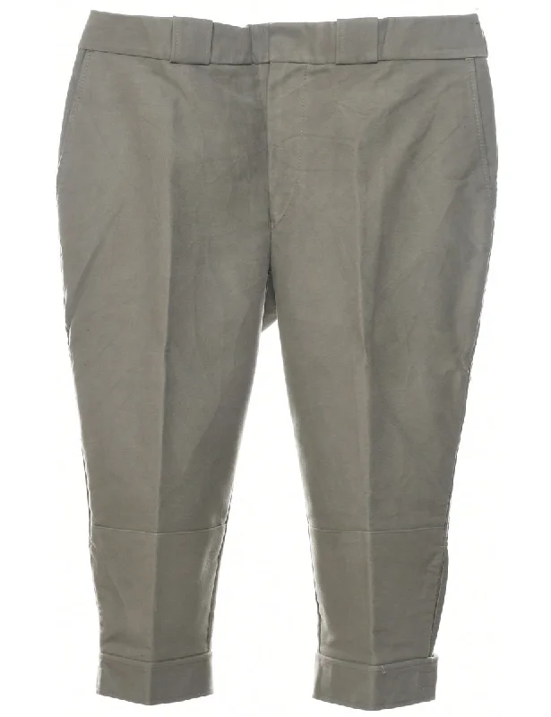 Cropped Tapered Fit Trousers - W39 L19 Stylish Men's Tropical 