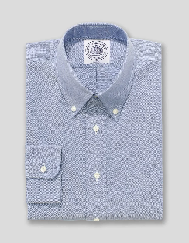 BLUE OXFORD DRESS SHIRT Laid