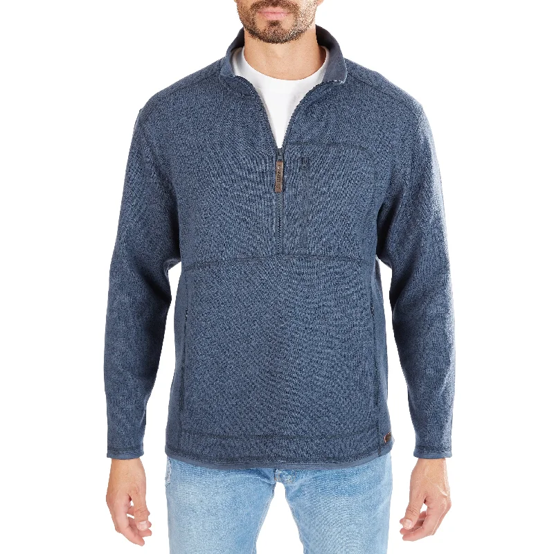 SWEATER FLEECE QUARTER ZIP PULLOVER Minimalist Men's Casual 