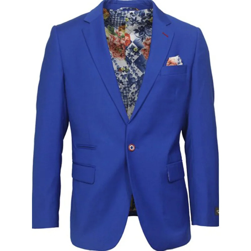 Royal Blue Slim Fit Sport Coat Athletic Men's High