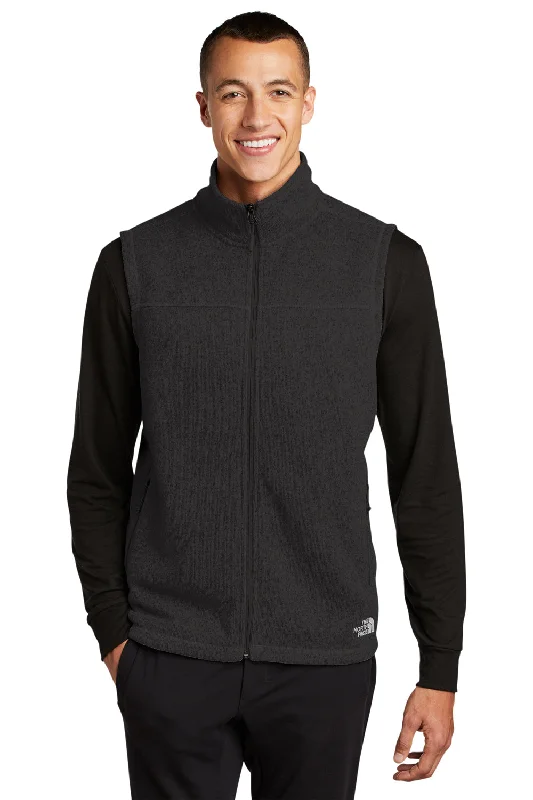 The North Face Mens Sweater Fleece Full Zip Vest - Heather Black Modern Men's Tech