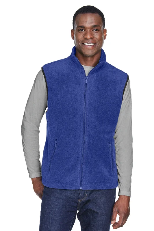 Harriton Mens Pill Resistant Fleece Full Zip Vest - True Royal Blue Hip Men's Urban