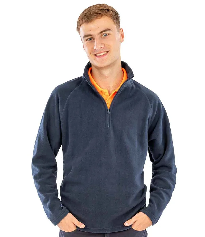 Result Core Zip Neck Micro Fleece | Navy Minimalist Men's Casual 