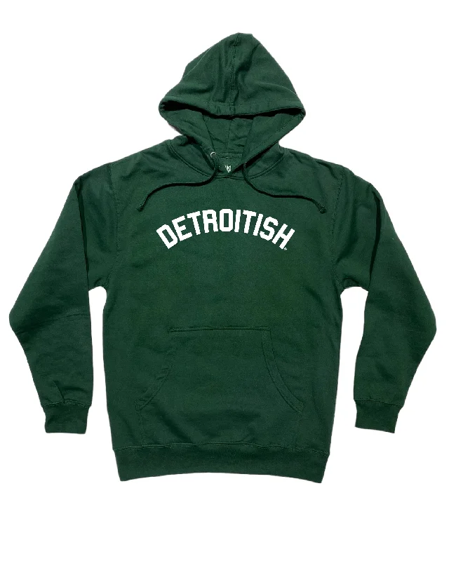 Ink Detroit - Detroitish Hoodie - Forest Green Cclassic Men's Tweed