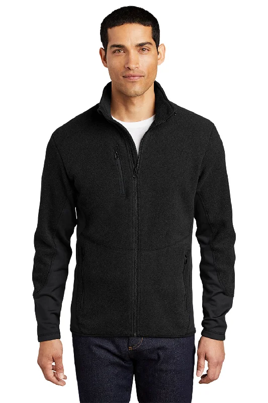 Port Authority Mens R-Tek Pro Pill Resistant Fleece Full Zip Jacket - Black Modern Men's 