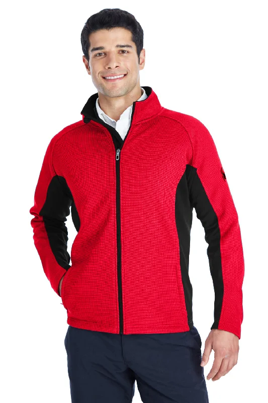 Spyder Mens Constant Full Zip Sweater Fleece Jacket - Red/Black Relaxed Men's Australian 