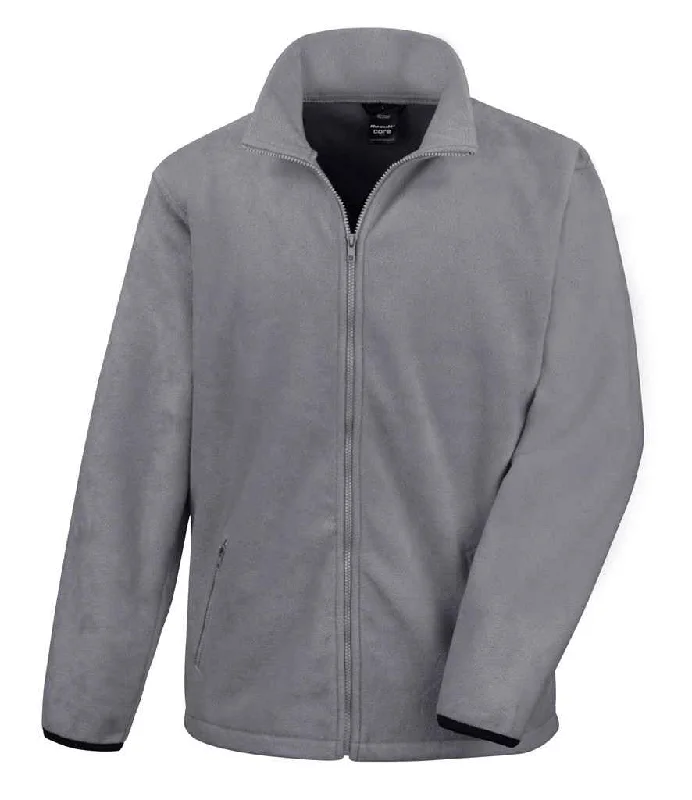 Result Core Fleece Jacket | Pure Grey Unique Men's Patch