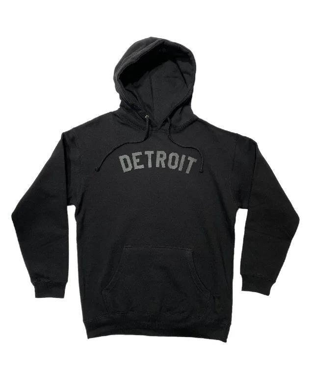 Ink Detroit -  Hoodie - Black on Black Traditional Men's Wool