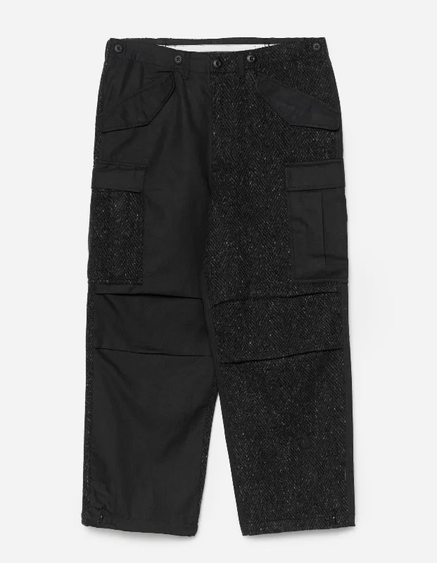 5335 Wool M65 Cargo Pants Black Unique Men's Upcycled