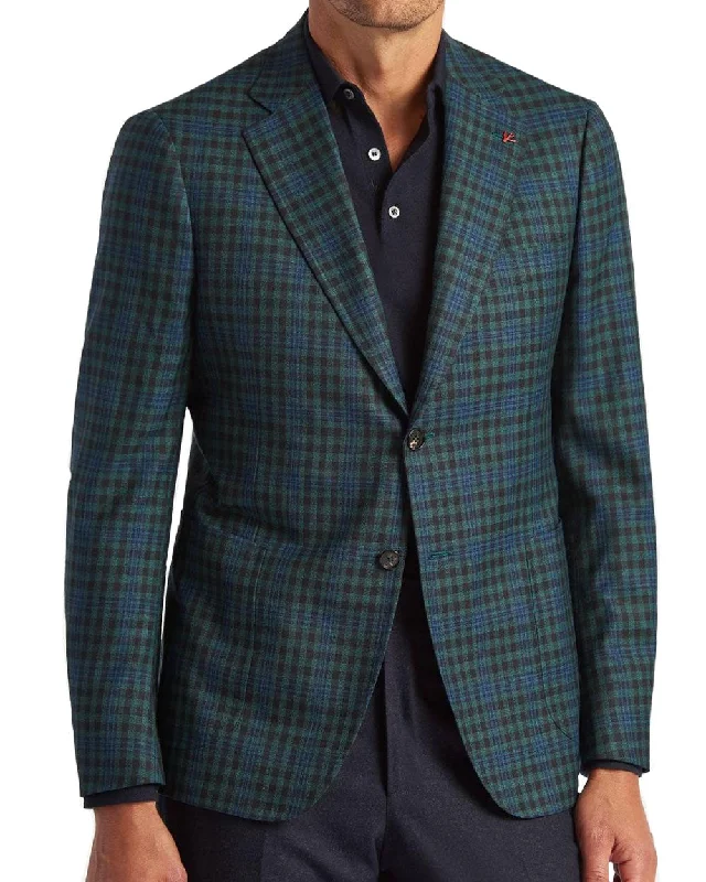 Blue and Green Capri Plaid Sportcoat Street