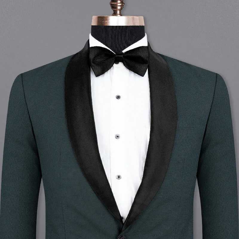 Charade Wool Subtle Textured Rich  Premium Tuxedo Blazer Casual Men's Japanese 