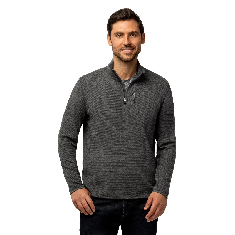 Free Country Men's Altitude Quilt Long Sleeve 1/2 Zip Mock Neck Shirt Relaxed Men's Beach