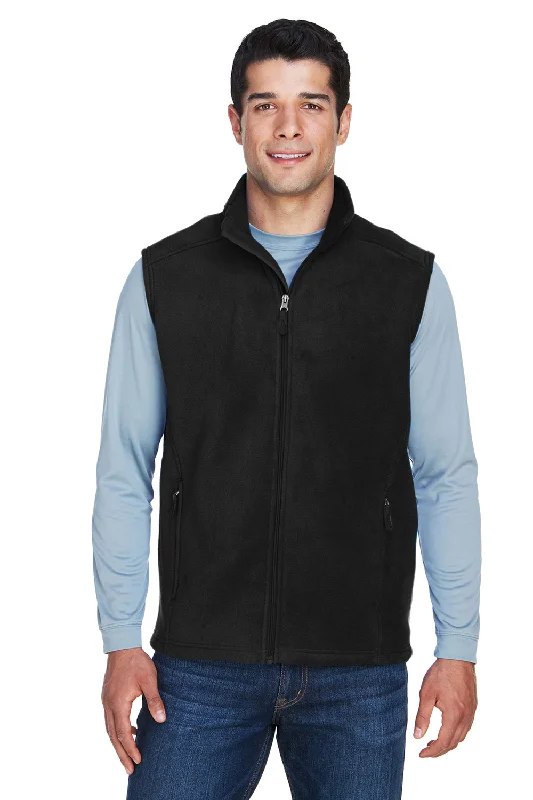 Core 365 Mens Journey Pill Resistant Fleece Full Zip Vest - Black Sophisticated Men's 