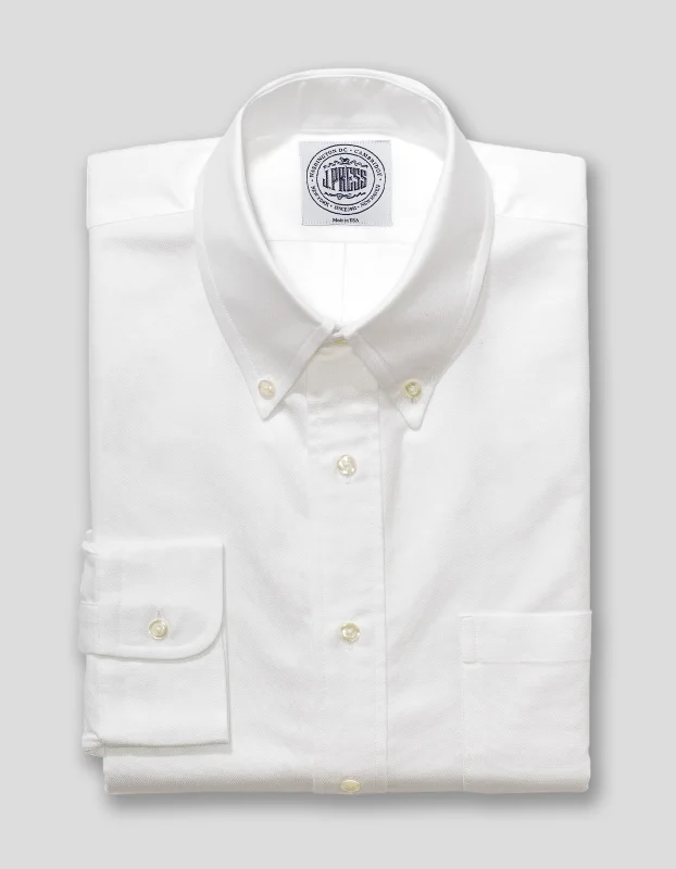 WHITE OXFORD DRESS SHIRT Sophisticated Men's French