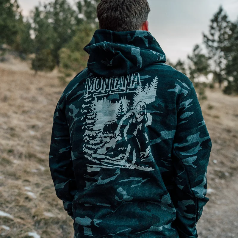 Montana Bigfoot Camo Heavyweight Hoodie Gym