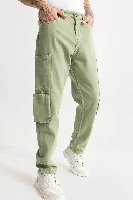 Void Green Baggy Fit Jeans Cclassic Men's Tweed