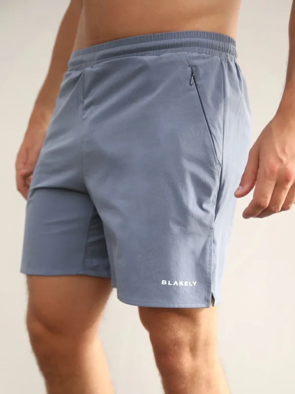 Blakely Track Shorts - Light Blue Earthy Men's Hemp