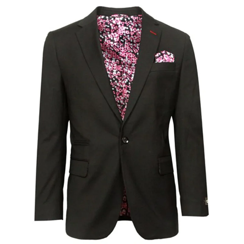 Black Slim Fit Sport Coat for Men Youthful Men's Pop