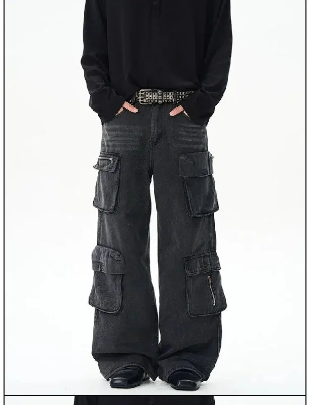 Whiskered Multi-Pocket Cargo Pants Tailored