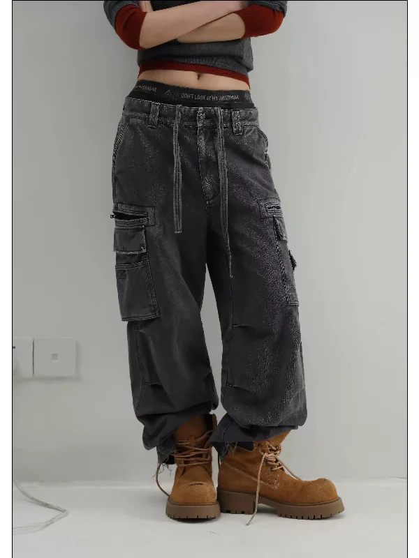 Workwear Washed Cargo Jeans Organic