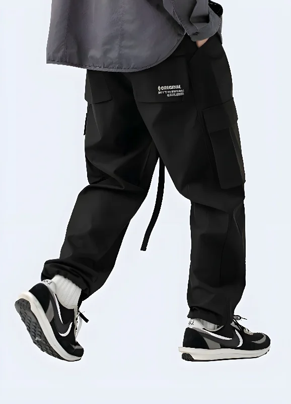 Black Cargo Pants Streetwear Style