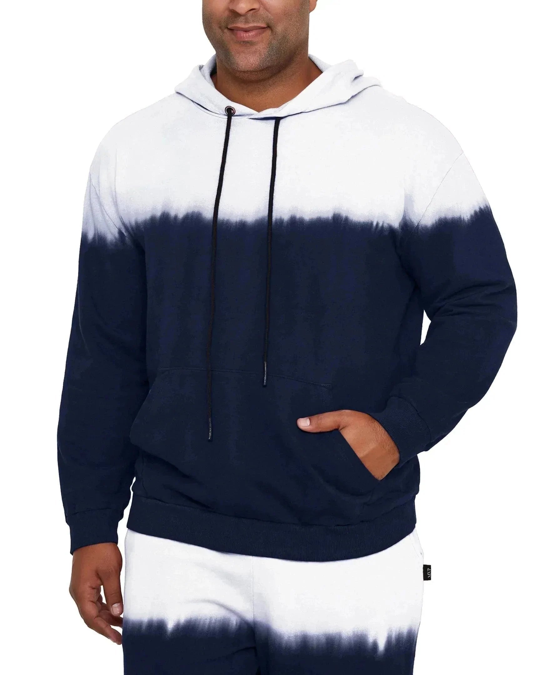 Dip-Dye Hoodie Modern Men's Geometric