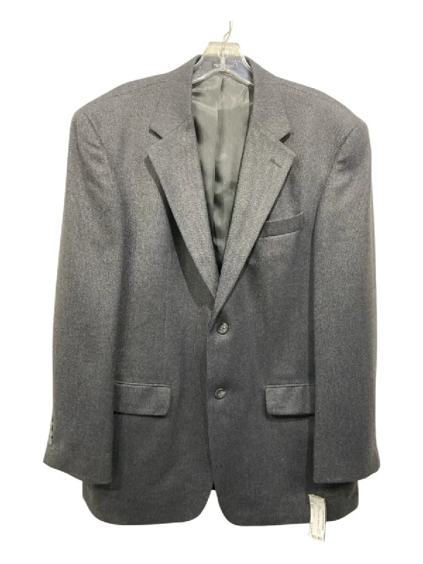 Oscar De La Renta Grey Wool 2 Button Men's Blazer Tailored