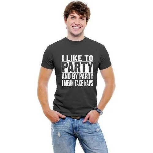 I Like To Party, and by Party I Mean Take Naps T-shirt Casual Men's Short