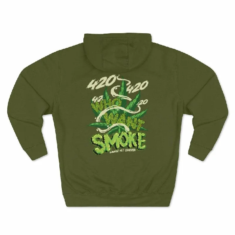 WHO WANT SMOKE - hoodies for men Tough Men's Military