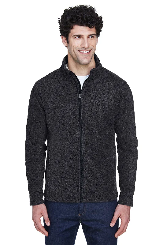 Core 365 Mens Journey Pill Resistant Fleece Full Zip Jacket - Heather Charcoal Grey Relaxed Men's Beach