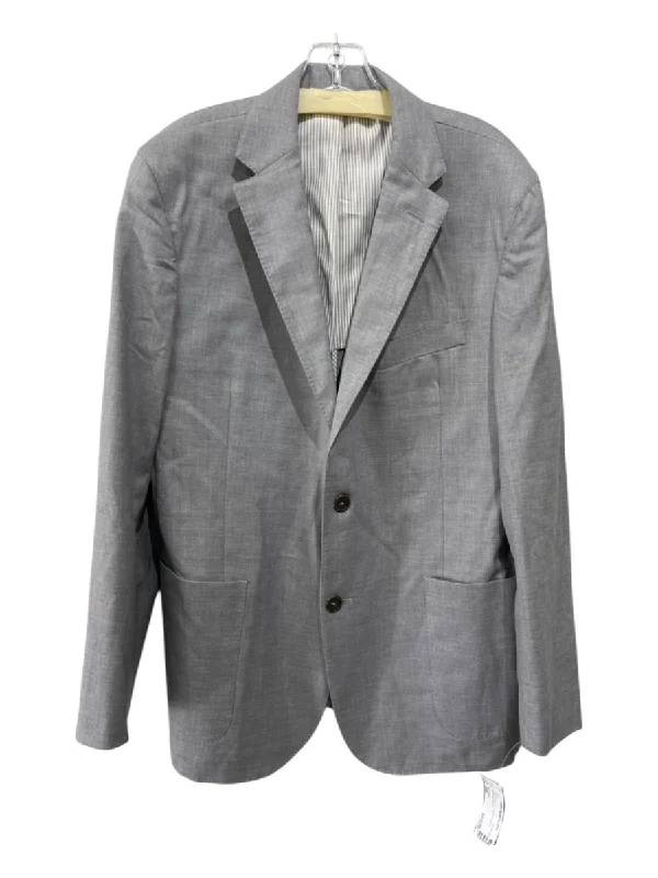 Big Flower Grey Solid Buttons Men's Blazer Bold Men's Animal