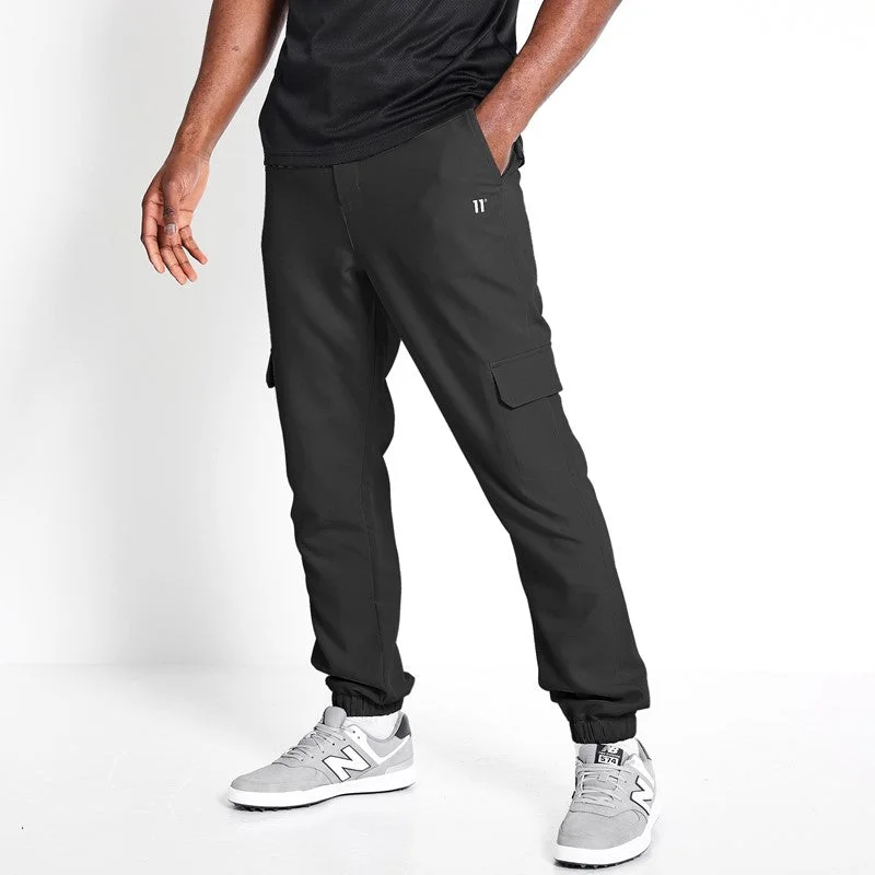 Stretch Cuffed Cargo Golf Trouser - Black Modern Men's Tech