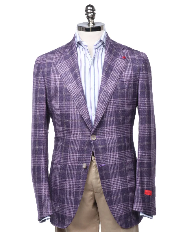 Purple and Lavender Plaid Sportcoat Cozy Men's Winter