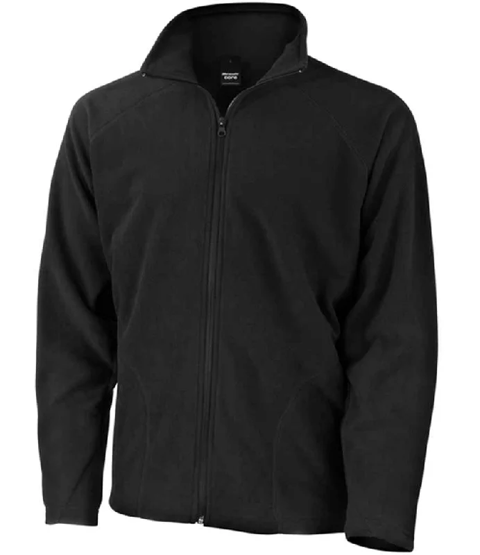 Result Core Micro Fleece Jacket | Black Sleek Men's Contemporary 