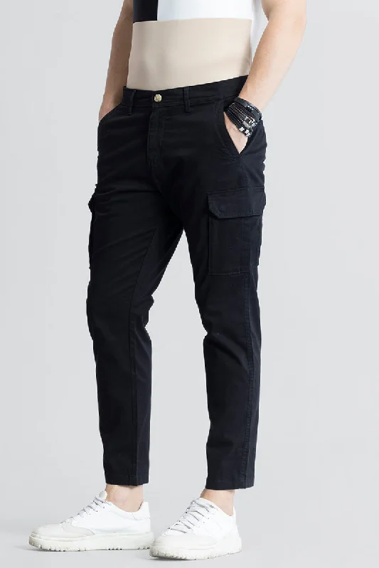 Trendtactical Slim Black Cargo Polished Men's Satin