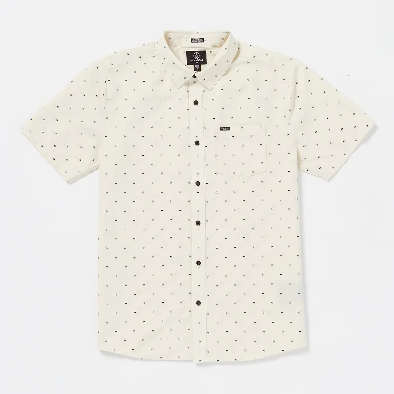 Volcom Stonemarcos Men's S/S Dress Shirt - Off White Refined Men's European