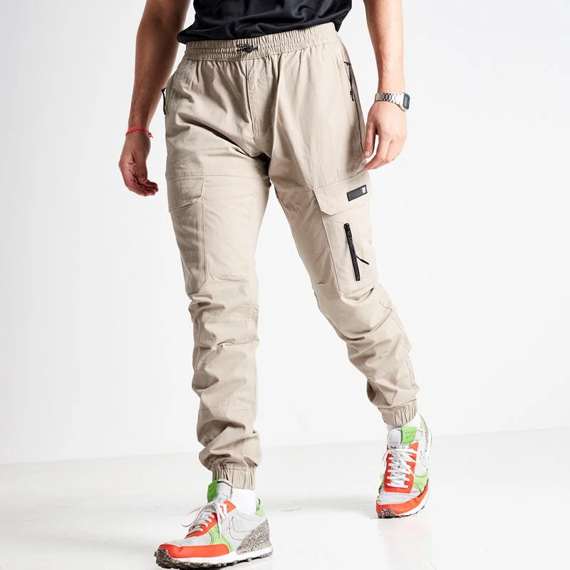 Cuffed Cargo Pants - Stone Earthy Men's Hemp