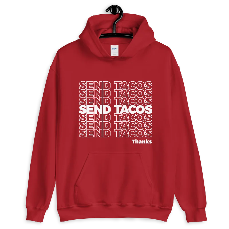 Send Tacos Hoodie Sleek Men's Contemporary 