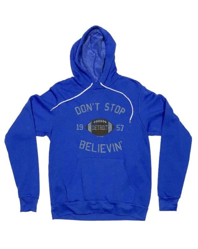 Ink Detroit Don't Stop Believin’ 1957 Hoodie - Heather Royal Blue Refined Men's Velvet