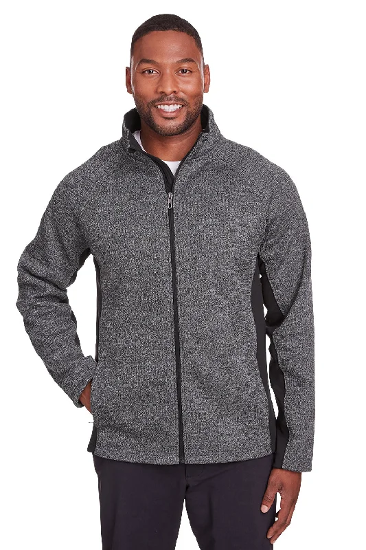 Spyder Mens Constant Full Zip Sweater Fleece Jacket - Heather Black/Black Business